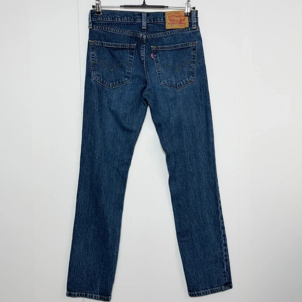 Levis 511 Jeans Mens Measures 30X31 Tag 30x32 Blue Slim Fit Stretch Workwear